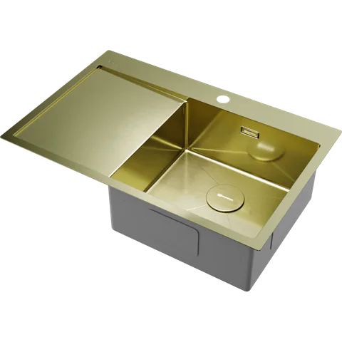Omoikiri Akisame 78-R-LG нерж. сталь/светлое золото