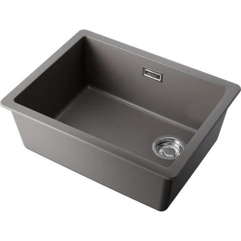 Omoikiri Kata 56-U/I Side-GR Artgranit/leningrad grey