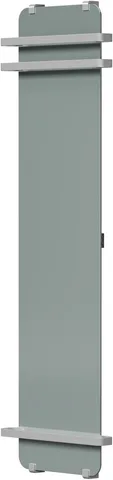 Полотенцесушитель электрический Allen Brau Infinity 180x44 с зеркалом, рейлингом 2.0 и креплением, серебро браш