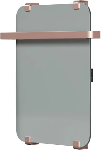 Полотенцесушитель электрический Allen Brau Infinity 60x44 с рейлингом 2.0 и креплением, медь браш