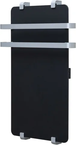 Полотенцесушитель электрический Allen Brau Infinity 80x44 с рейлингом 2.0 и креплением, серебро браш