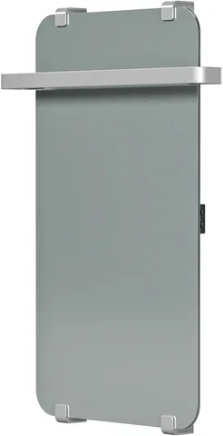 Полотенцесушитель электрический Allen Brau Infinity 80x44 с рейлингом 2.0 и креплением, серебро браш