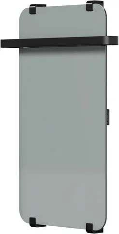Полотенцесушитель электрический Allen Brau Infinity 80x44 с рейлингом 2.0 и креплением, черный матовый