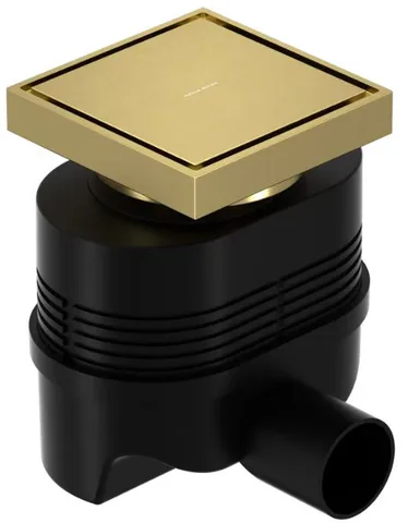 Душевой трап Allen Brau Priority 9.50025.GB 100 золото браш, решетка 2 в 1 (обратная сторона под плитку)