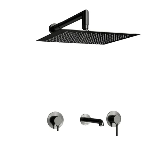 Рейн (Rhein) 9951.99DVR2.019.118.443GR Встраиваемый комплект для ванны с изливом и верхней душевой н