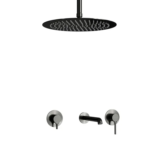 Рейн (Rhein) 9951.99DVR2.068.116.443GR Встраиваемый комплект для ванны с изливом и верхней душевой н