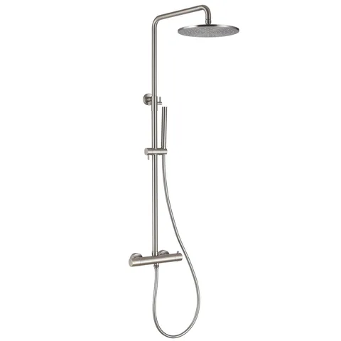 Душевая стойка ABBER Wasser Kreis AF8160SPL с термостатом без излива, сатин