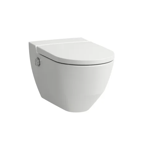 Laufen Cleanet Navia Унитаз-биде подвесной 580х370х380 мм, безободковый с съемным сиденьем (микролифт), цвет белый c покрытием LCC (СПЕЦЦЕНА со склад)