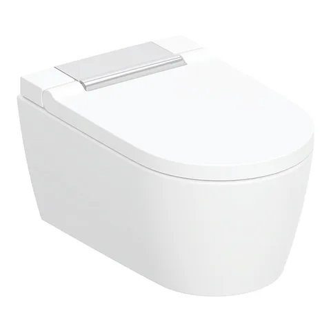 Geberit AquaClean Sela Унитаз-биде подвесной, белый / KeraTect, декор. панель: хром глянцевый (замена 146.224.21.1)