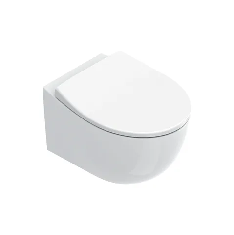 Catalano Italy Унитаз подвесной 52x37, безободковый , смыв Tornado, покрытие Cataglaze+, без крепежа, цвет белый глянцевый