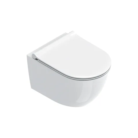Catalano SFERA Унитаз подвесн 50x35, безободковый, смыв Tornado, покрытие Cataglaze+, без крепежа, цвет белый глянц (см. new - 0511700001)