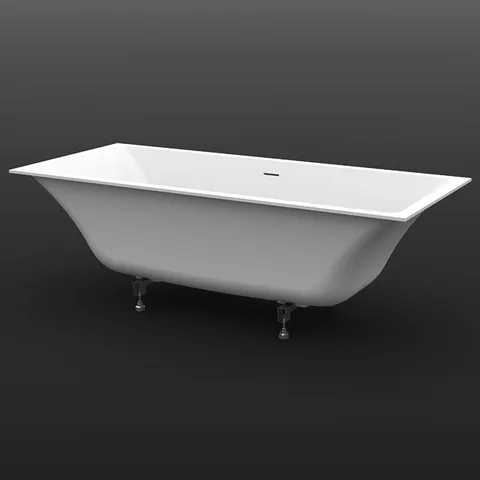 KNIEF Shape Selected Ванна встраиваемая, 180x80xH60cм, с щелевым переливо click-clack, белая мат(с комплектом ножек)