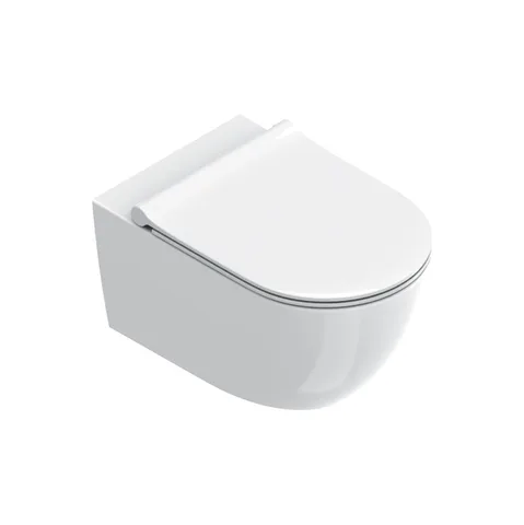 Catalano SFERA Унитаз подвесной 55x35, безободковый, смыв Tornado, покрытие Cataglaze+, 4.5л, без крепежа, цвет белый глянцевый (NEW2026)