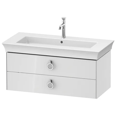 Duravit White Tulip  Тумбочка подвесная, 410x984x458 мм, 2 ящика с ручкой, цвет: белый высокоглянцевый