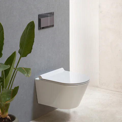Catalano Zero Унитаз подвесной 55x35, безободковый, смыв Tornado, покрытие Cataglaze+, без крепежа, цвет белый глянцевый