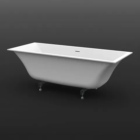 KNIEF Shape Selected Ванна встраиваемая, 170x70xH60cм, с щелевым переливом click-clack, белая матовая (с комплектом ножек) (СПЕЦЦЕНА с нашего склада!)