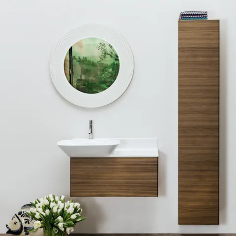 Laufen INO Шкаф подвесной, 360х305х1800мм, с 1 дверцей, петли слева SX, цвет: темный орех