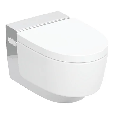 Geberit AquaClean Mera Comfort Унитаз-биде подвесной, белый / KeraTect, декор. панель: хром глянцевый (замена 146.214.21.1)