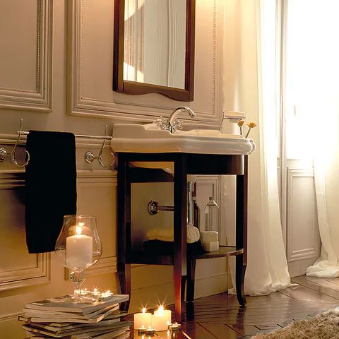 KERASAN Retro 69, раковина 69*52см с 1 отв., цвет: белый