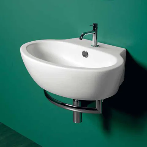 Simas Lft Spazio раковина подвесная/накладная 60x44см, с 1 отв. выбитым вручную, цвет белый