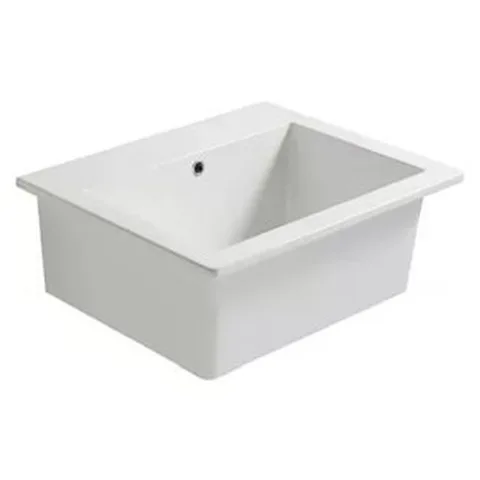 GLOBO Forty3 Раковина хозяйственная 60*50*h25см без отв-я под смеситель, стандартное отв.слива, с комплектом креплений, цвет: белый