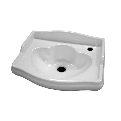 KERASAN Retro Раковина 410х320мм c 1 отв.выбитым вручную под смеситель справа (DX), цвет белый