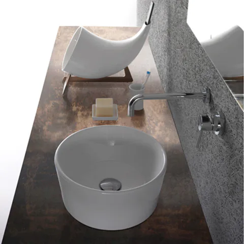 GLOBO Forty3 Раковина накладная 35*35*h12.5см, без отв-я под смеситель, без перелива, цвет белый  (Снято с пр-ва)