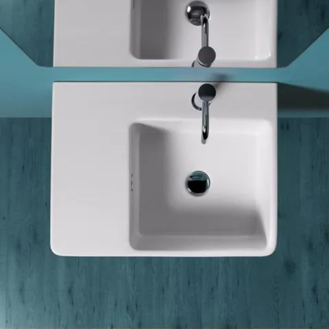 SIMAS Top e lavabi d'arredo раковина накладная/подвесная 60х45 с 1  отв. под смеситель правая ,цвет белый