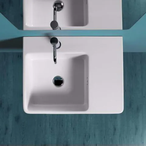 SIMAS Top e lavabi d'arredo раковина накладная/подвесная 60х45 с 1  отв. под смеситель левая ,цвет белый