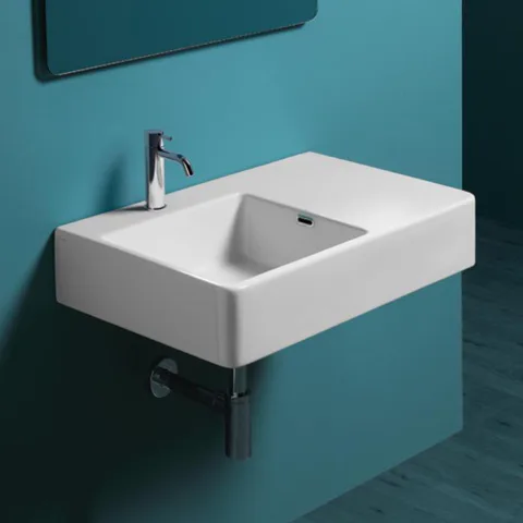 SIMAS Top e lavabi d'arredo раковина накладная/подвесная 75х45 см с 1  отв. под смеситель левая ,цвет белый