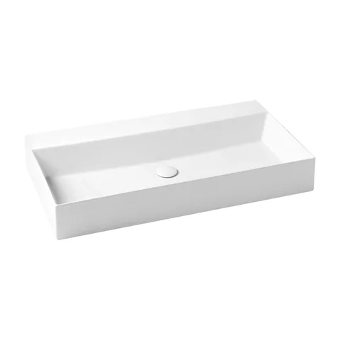 AZZURRA ELEGANCE Squared раковина подвесная/накладная 102х45см без отв. под смеситель , цвет белый