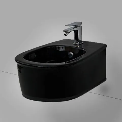 Artceram AZULEY  Биде подвесное 36*52см c креплением, с 1 отв под смеситель, цвет черный