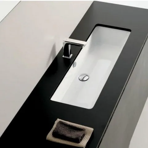 Artceram WASHBASINS GEA  Раковина встраиваемая снизу 90х33 см, без отв под смеситель,  без крепежа ACA001, цвет белый.
