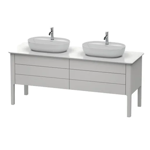 Duravit Luv Консоль из кварцевого камня с 2мя вырезами, 20x1788x595, цвет белый структурный
