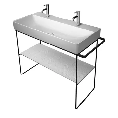 Duravit DuraSquare Металлическая консоль подвесная 665х451 мм, для раковины 235360, Полотенцедержатель левый/правый, хром