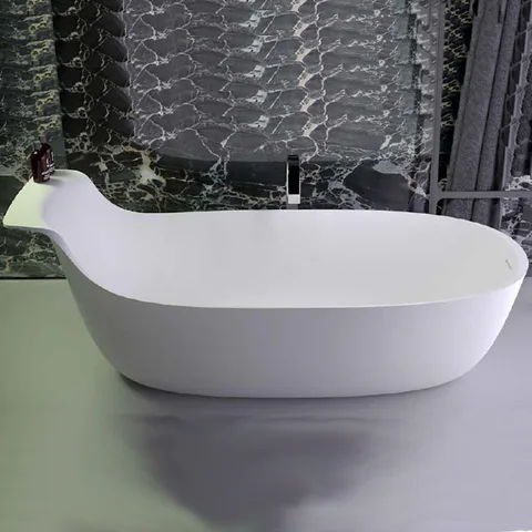 KNIEF Prime Selected ванна отдельностоящая овальная 195х85xh75/50 cm, со  слив переливом , цвет белый матовый