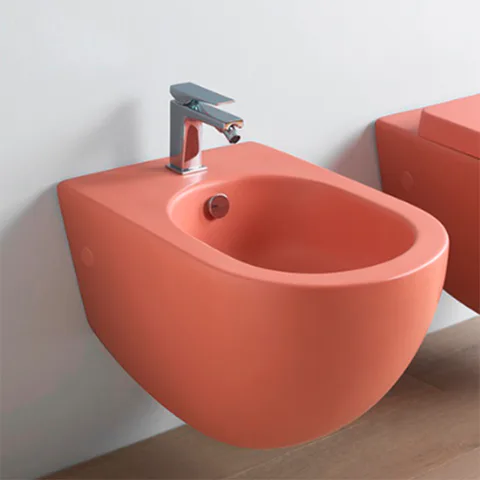 Artceram FILE 2.0  Биде подвесное 36х52 см, с креплениями, с 1 отв под смеситель, цвет rosso corallo (Снято с пр-ва)