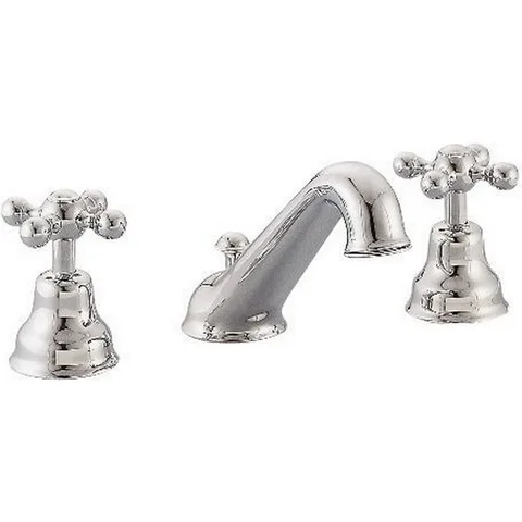 CISAL Arcana Ceramic Смеситель для раковины на 3 отверстия с донным клапаном, цвет хром