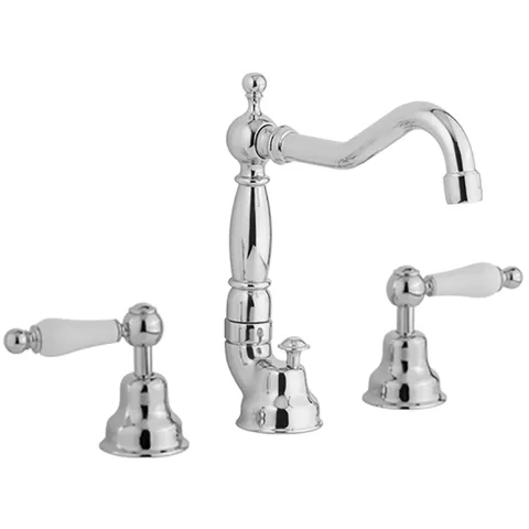CISAL Arcana Toscana Смеситель для раковины на 3 отверстия с донным клапаном, цвет хром