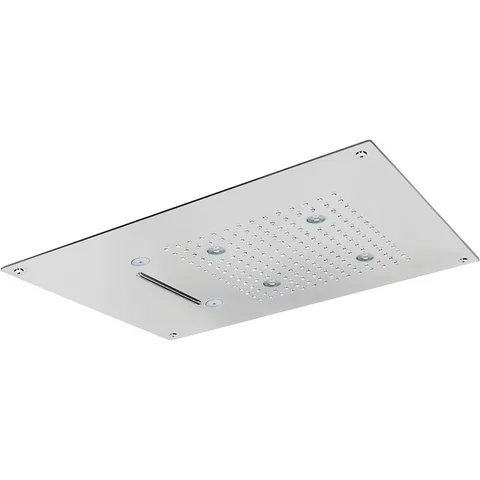 CISAL Zen Shower Встраеваемый верхний душ 55х40 см,3 типа струи,хромотерапия,выключатель,трансформатор, цвет полированная нержавеющая сталь