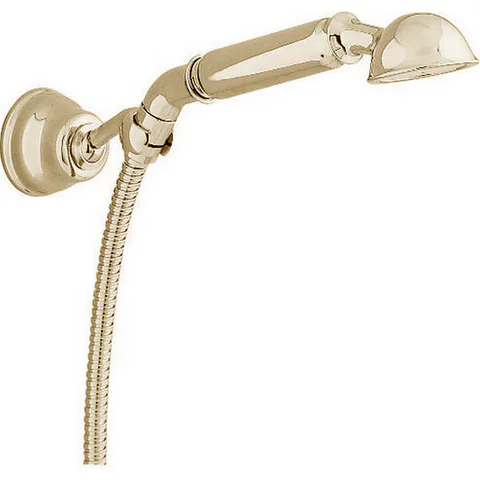 CISAL Shower Душевой гарнитур:ручная лейка,шланг 120 см,держатель настенный для лейки, цвет золото