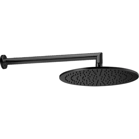 CISAL Shower Верхний душ D300 мм с настенным держателем L400 мм, цвет черный матовый