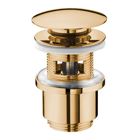 Nicolazzi Complementi Сливной донный клапан 1”1/4 “clic-clac,  с переливом,  цвет: золото 24к