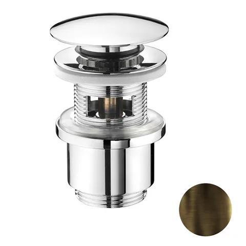 Nicolazzi Complementi Сливной донный клапан 1”1/4 “clic-clac, с переливом,  цвет: тёмная бронза