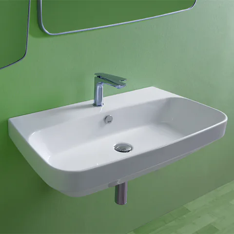 Simas Baden Baden Раковина подвесная  80х45 см, с 1 отв. для смесителя, цвет белый (без крепления F89)