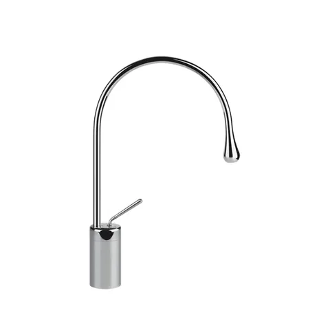 Gessi Goccia Смеситель для раковины на 1 отверстие, высокий, излив 244мм R=125, цвет: хром