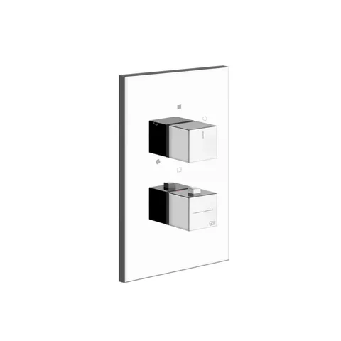Gessi Rettangolo Встраиваемый термостат, подключение на 3/4”, с переключателем на 3 выхода(внешние части), цвет: хром