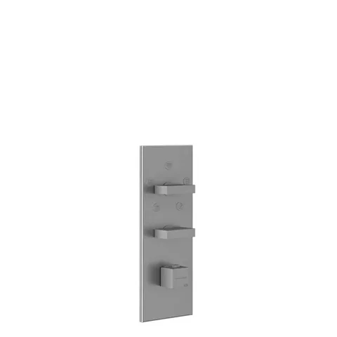 Gessi Rettangolo Встраиваемый термостат, подключение на 3/4”, с 5ю выходами и селектором(внешние части), цвет: хром