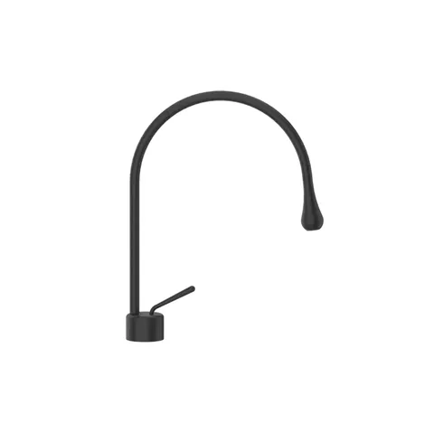 Gessi Goccia Смеситель для раковины на 1 отверстие, излив 244мм R=125, цвет: черный