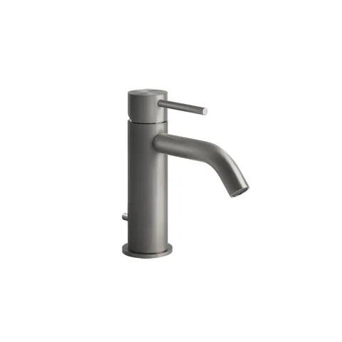 GESSI 316 Смеситель для раковины на 1 отверстие с донным клапаном, излив 123мм, цвет: steel brushed